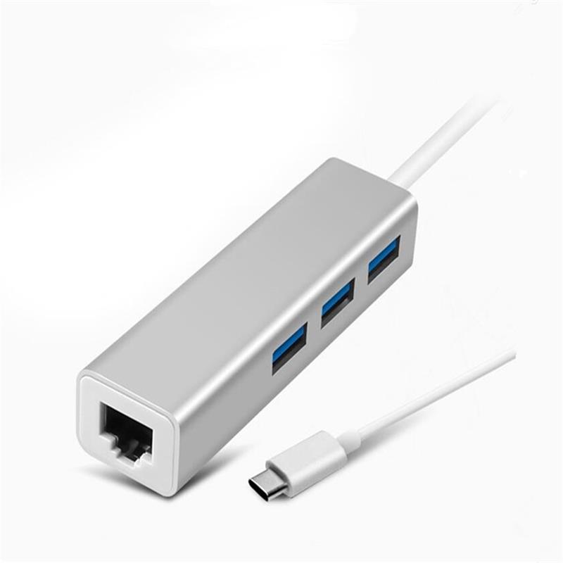 USB тип C для локальной сети (1000 м) + USB 3.0x3 адаптер концентратора