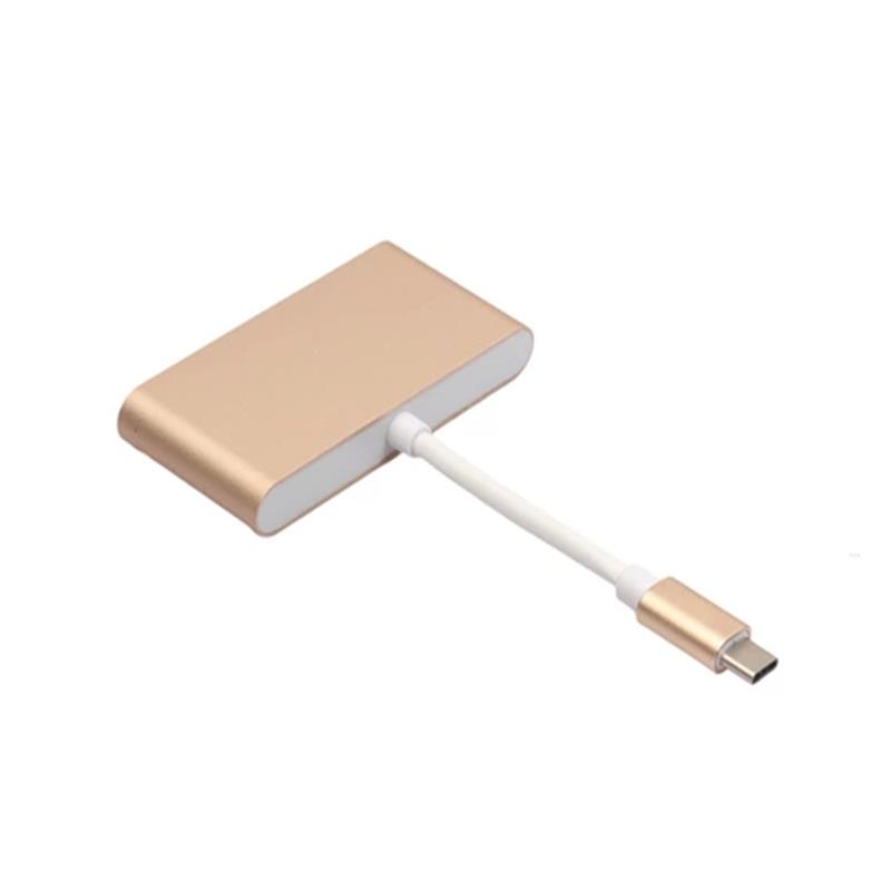 4-в-1 USB-адаптер типа C с USB 3.0x3 + тип C