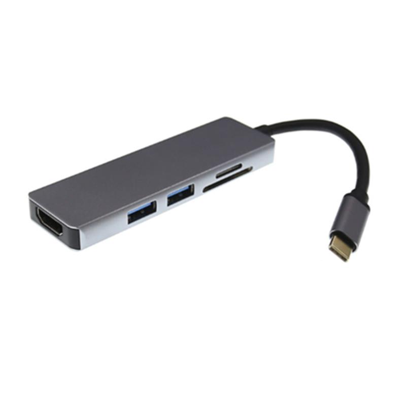 USB Type C К HDMI + 2 x USB 3.0 + Концентратор для чтения карт SD