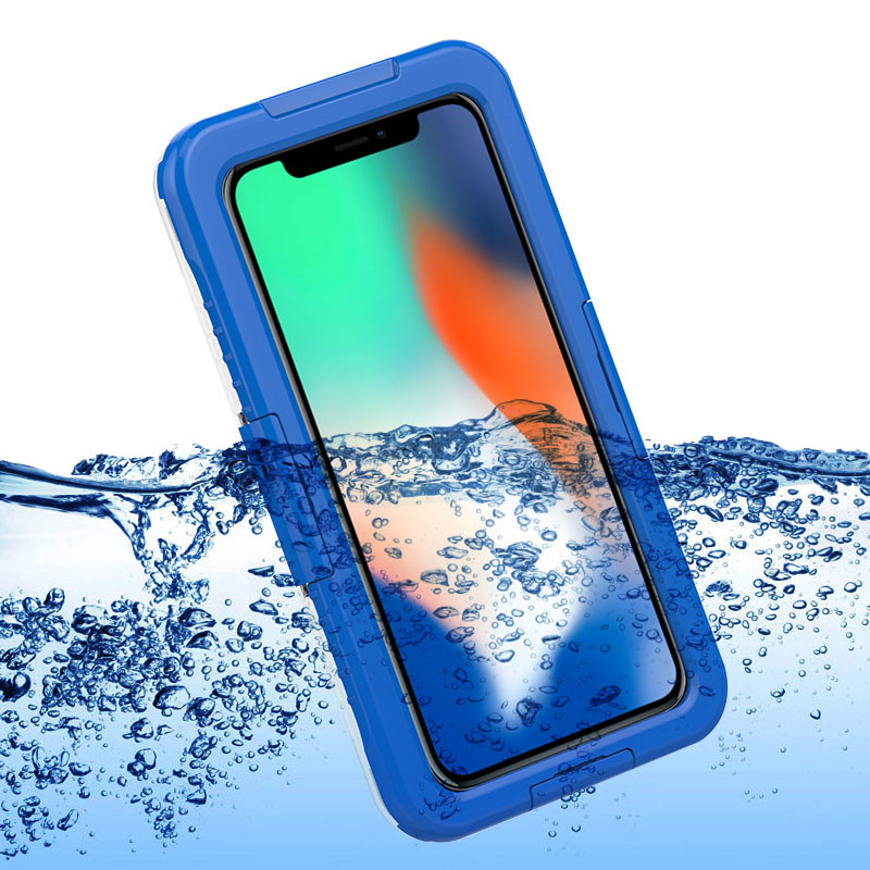 Водонепроницаемый чехол для телефона iphone XS Max wterproof мобильный чехол жизнеустойчивый чехол (синий)