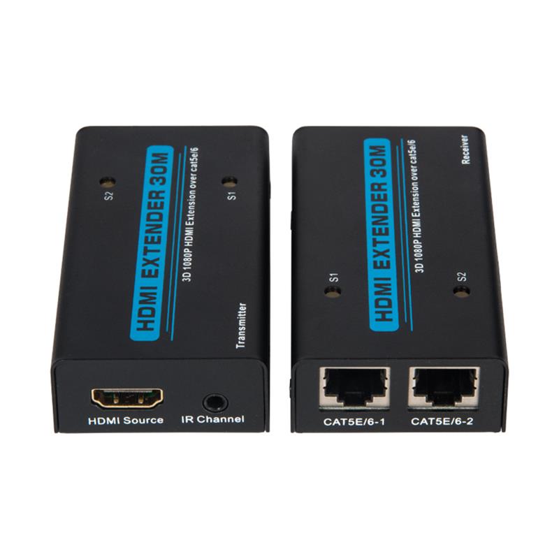 V1.3 HDMI Extender 30 м через двойной кабель cat5e / 6 Поддержка Full HD 1080P