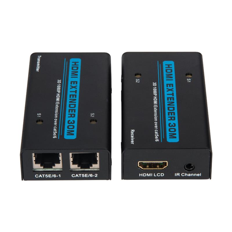 V1.3 HDMI Extender 30 м через двойной кабель cat5e / 6 Поддержка Full HD 1080P