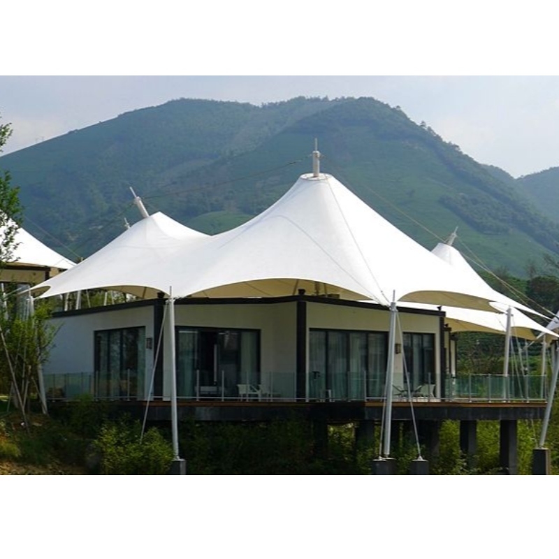 Сборные дома на открытом воздухе Дешевые палатки Glamping Производители Ткань PVDf Стальная конструкция Роскошный отель палатки