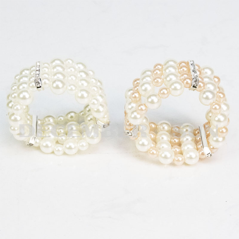 Wholesale красивый блеск жемчужное кольцо салфетки