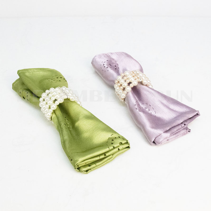 Wholesale красивый блеск жемчужное кольцо салфетки