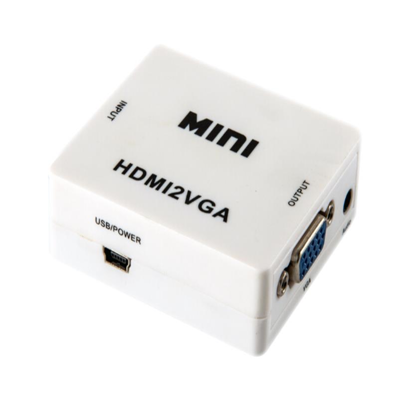 Мини Размер HDMI To VGA + Аудио Конвертер 1080P