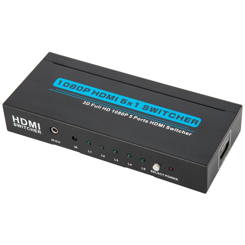 V1.3 HDMI 5x1 Switcher Поддержка 3D Full HD 1080P