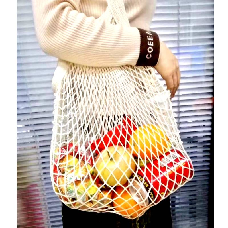 Экологичная сумка из хлопковой сетки