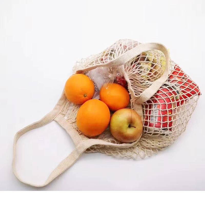 Экологичная сумка из хлопковой сетки