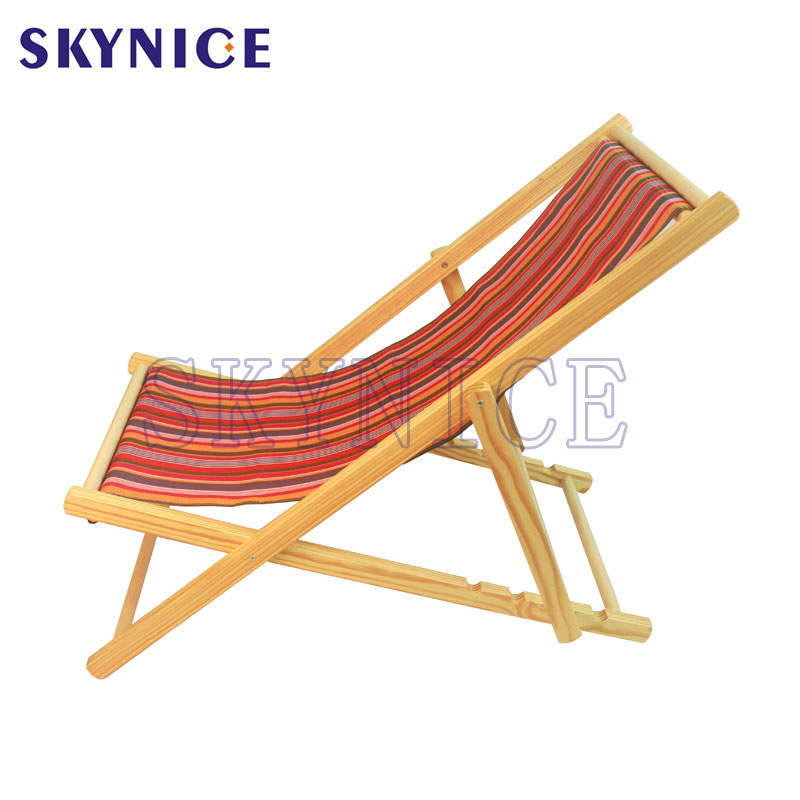 Открытый деревянный складной стул слинг пляжа