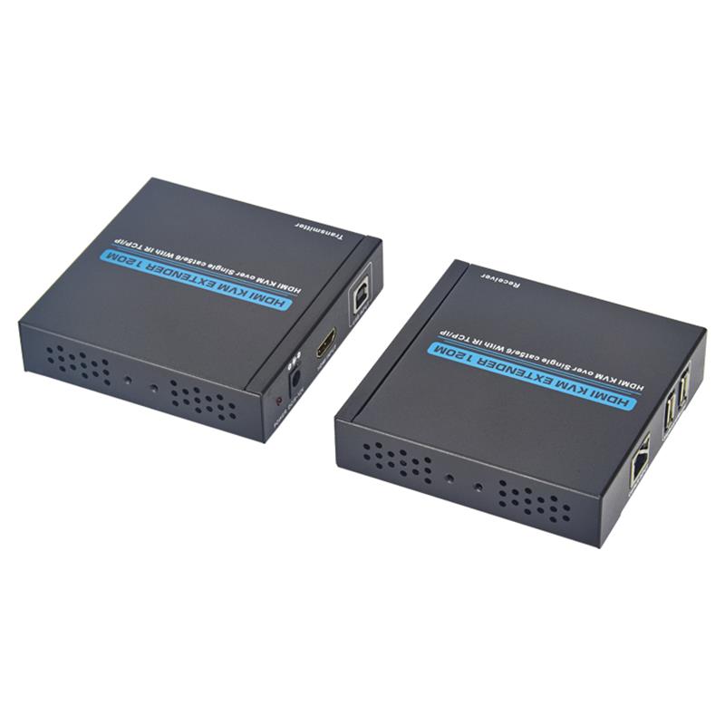 HDMI KVM Extender 100 м через одиночный cat5e / 6 Поддержка Full HD 1080P TCP / IP