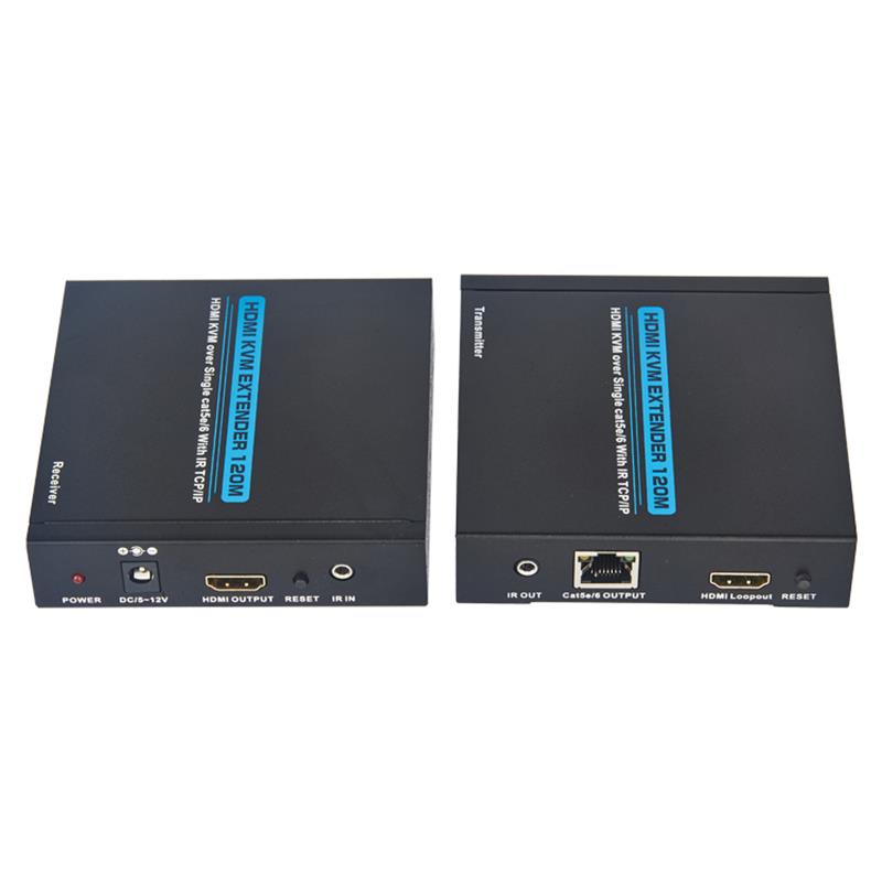 HDMI KVM Extender 100 м через одиночный cat5e / 6 Поддержка Full HD 1080P TCP / IP