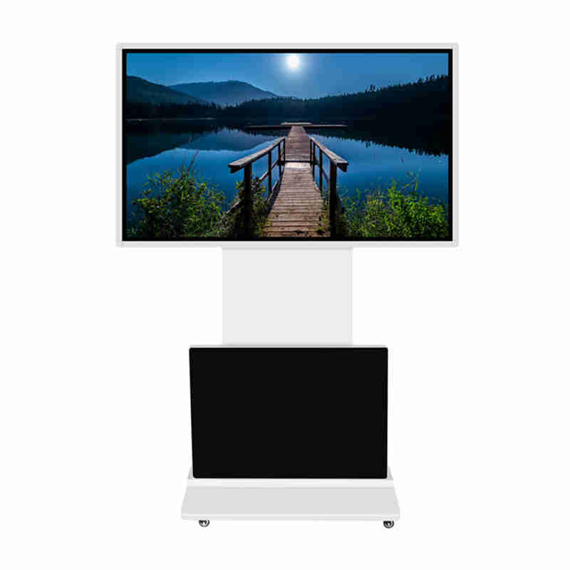 43-дюймовый пол upstand digital signage поддерживает 360-градусный вращающийся рекламный ЖК-монитор для супермаркетов, розничных магазинов, АЗС, автобусов, торговых центров