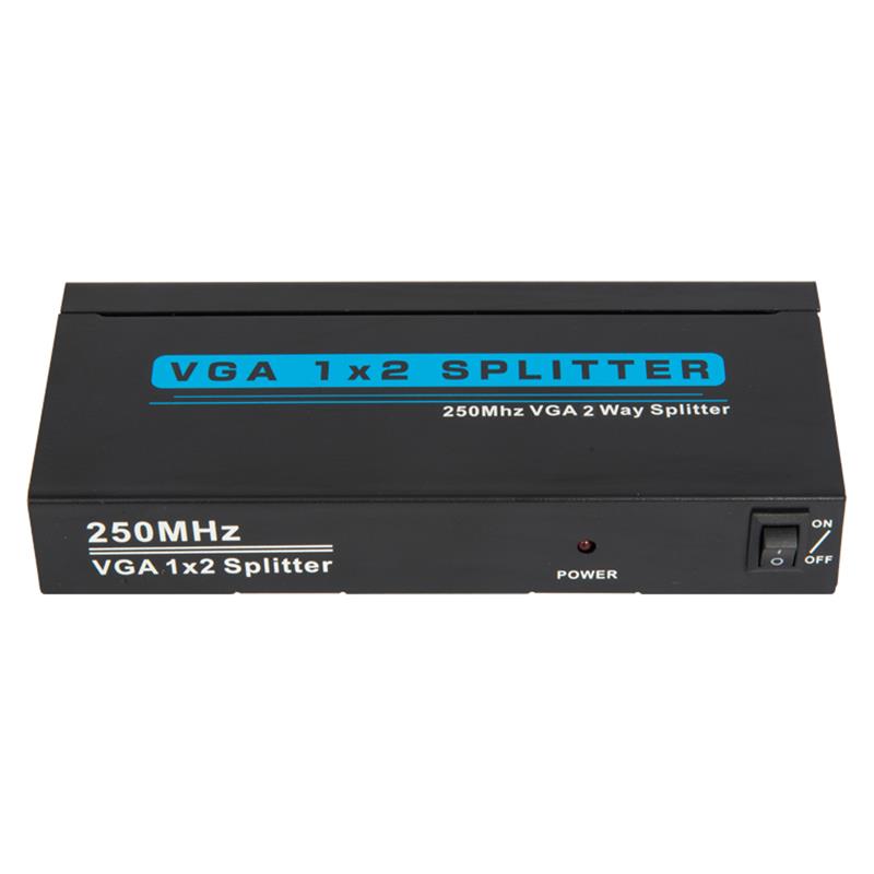 250 МГц 2-полосный VGA 1x2 Splitter Поддержка 1080P