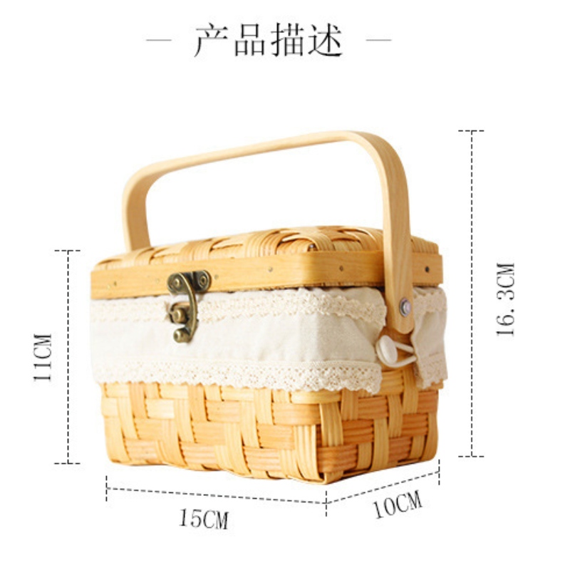 деревянная корзина с крышкой