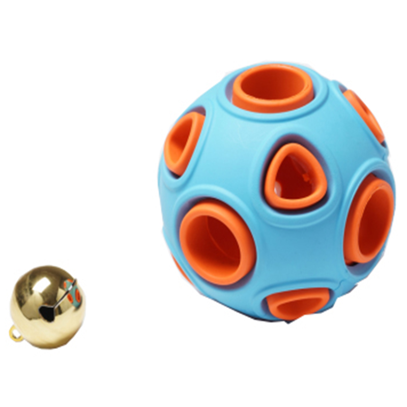 Populer резиновый мяч с маленьким колокольчиком светлая собака жует игрушку любимая игрушка для удовольствия