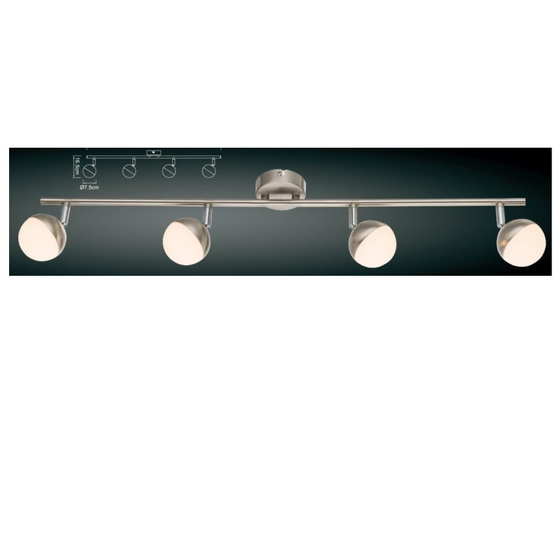 Высоковольтный светодиодный прожектор-4, с полусферным пластиковым плафоном