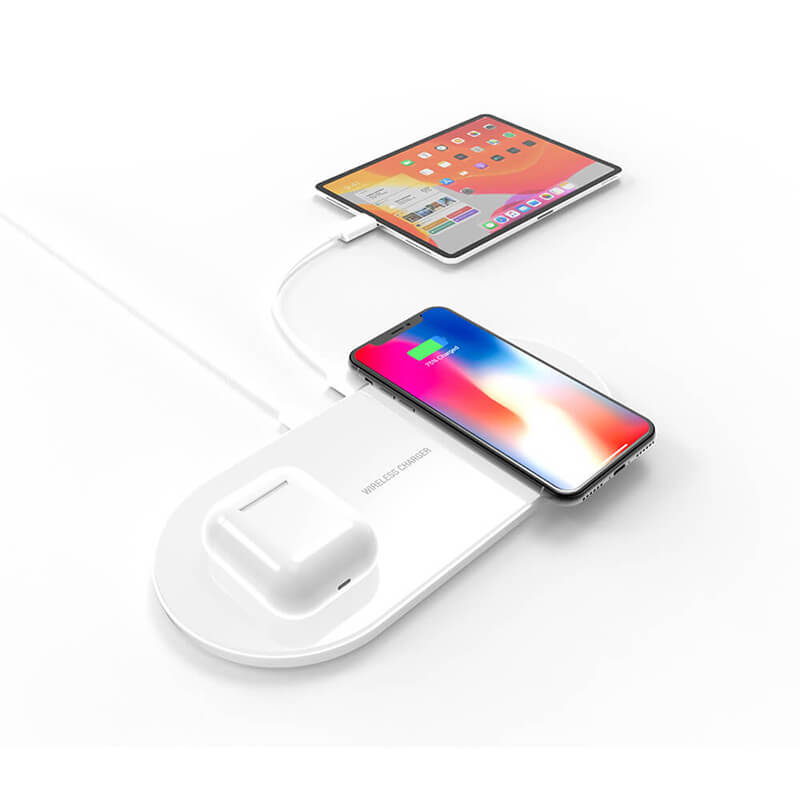 Двойная беспроводная зарядная панель (для телефона iPhone или Android)