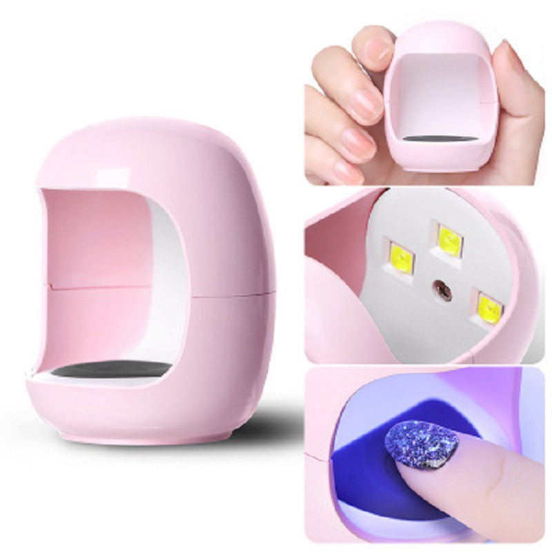 3 Вт УФ-USB Сушилка для ногтей Машина для отверждения геля для ногтей 30s Быстрая форма яйца Светодиодная лампа для сушки ногтей без кабеля Chrging для салона искусства ногтя