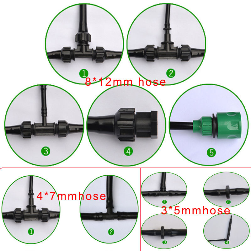 солнечная система орошения atuo 4 * 7 мм удлинительный шланг из ПВХ Микро спинклерные трубки