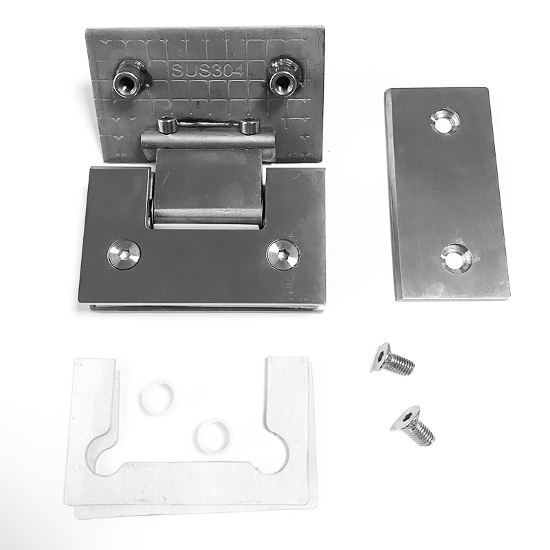 Зажим для ванной Зажим для стеклянной двери Петля для ванной из нержавеющей стали Двойной открытый зажим для ванной комнаты2