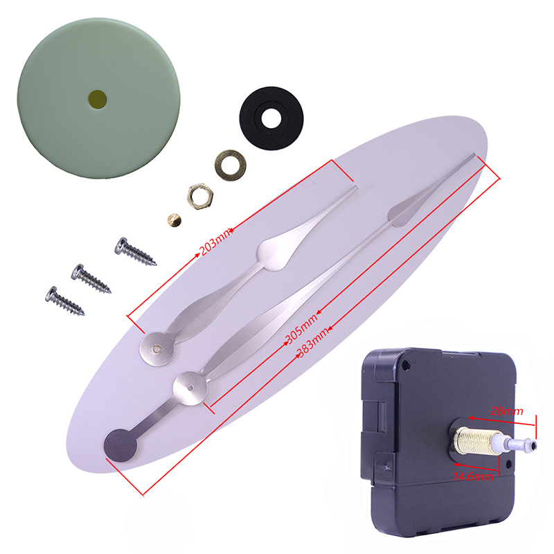 Часовой механизм HR1688-23мм и настенные часы HR01086 с белым корпусом