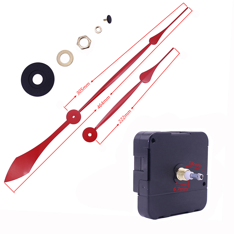 оптом 15 мм большой крутящий момент I вала настенные часы с часовыми стрелками