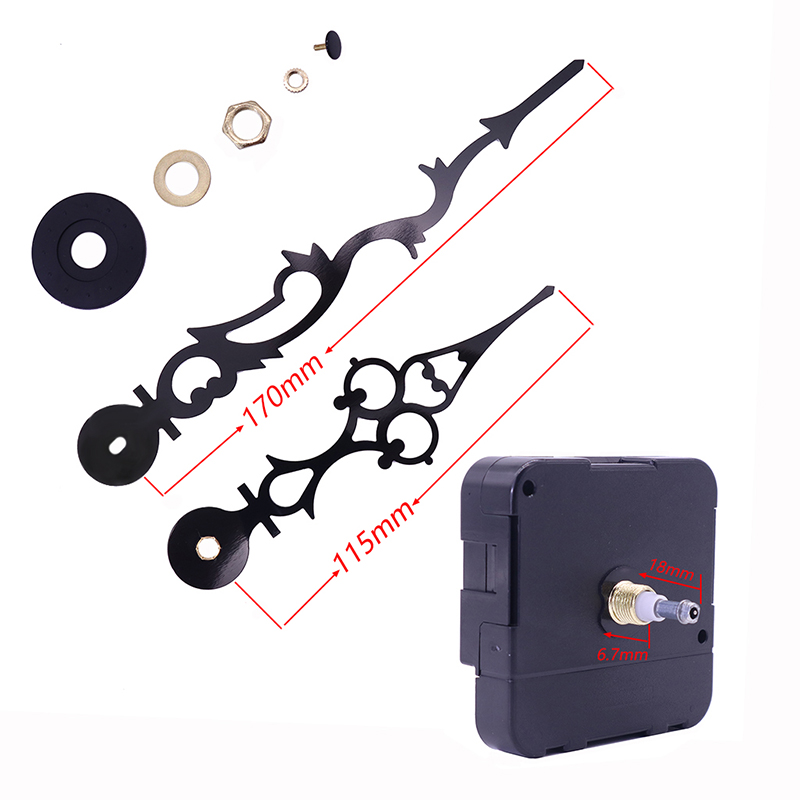 оптом 15 мм большой крутящий момент I вала настенные часы с часовыми стрелками