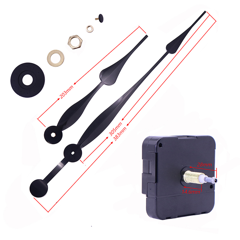 HR1688 23 мм кварцевый черный часовой механизм и большие стрелки часов