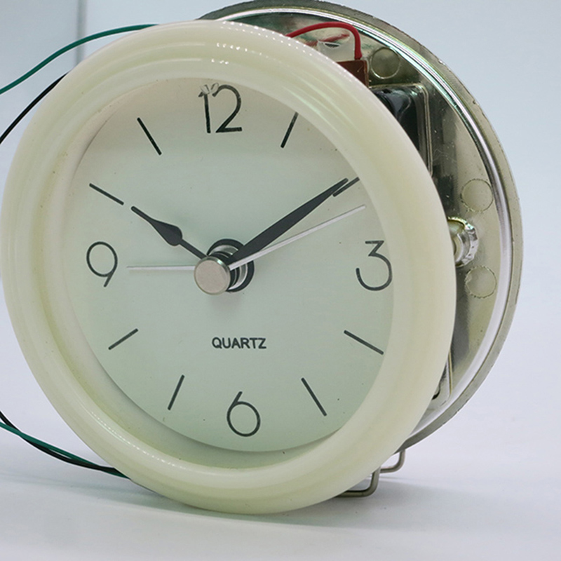 Диаметр 76мм Оригинальный бежевый шаг настенные часы вставка