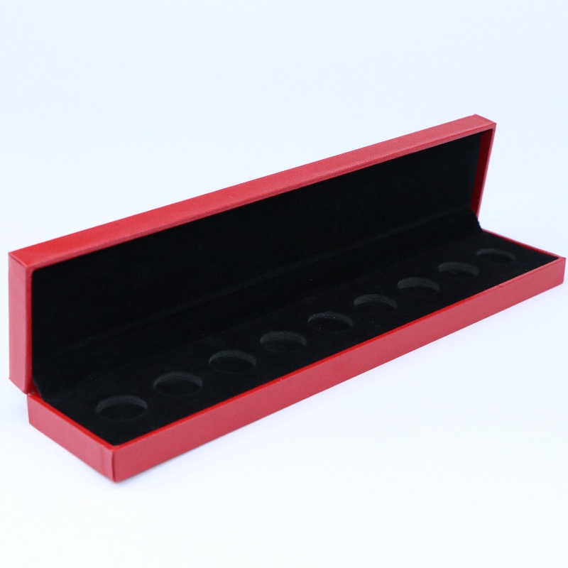 Предмет V-11 прямоугольник из искусственной кожи Бумажная коробка для монеты 210 * 35 мм, значок, ожерелье и т. Д. Мм. 240 * 52 * 30, весит окол...