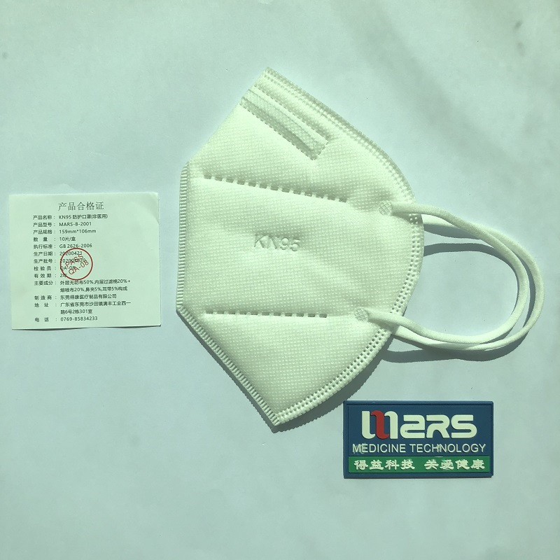 2020 Nonwoven KN95 Защитная немедицинская складная полумаска с 5 слоями для самостоятельного использования
