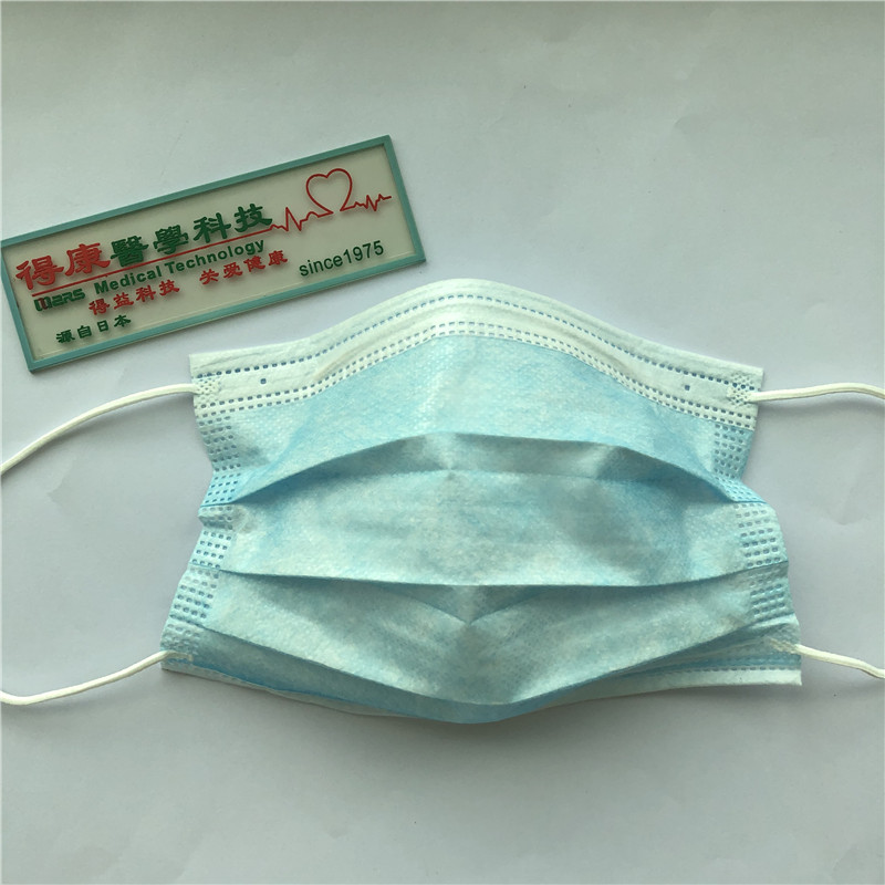 высококачественный трехслойный ушной синий одноразовый респиратор