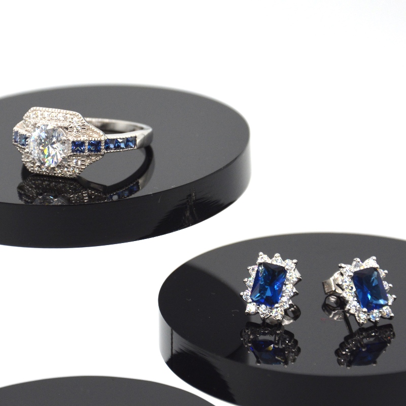 Silverjewelly мода серебро кольцо ожерелье RFBSLTZ001
