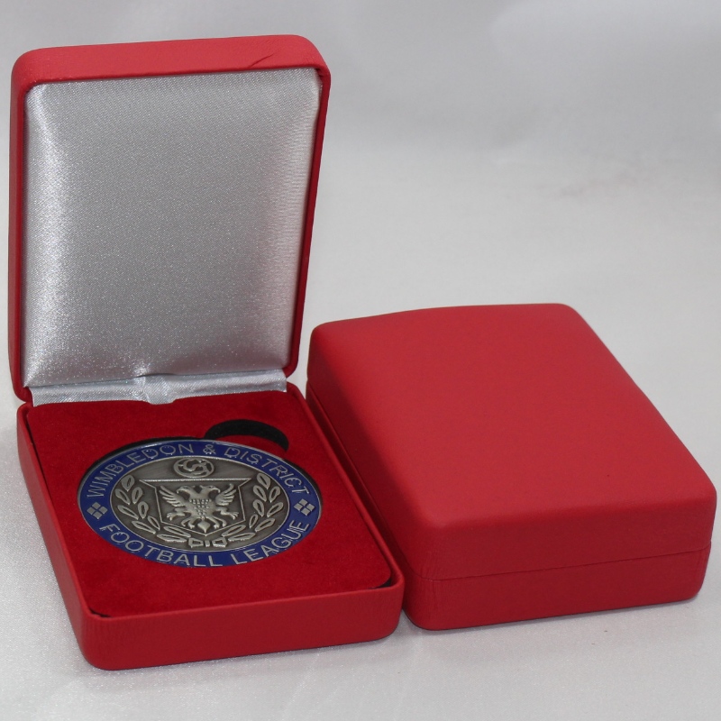 Деталь T-03 коробка для медалей, покрытая байкой или искусственной кожей для монеты 35-50 мм, значок ＆ маленькая медаль и т. Д. Мм.70 * 91 * ...