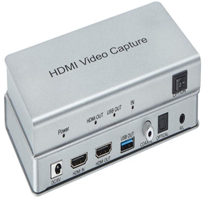 USB 3.0 Захват видео через HDMI с выходом HDMI, коаксиальный, оптический звук
