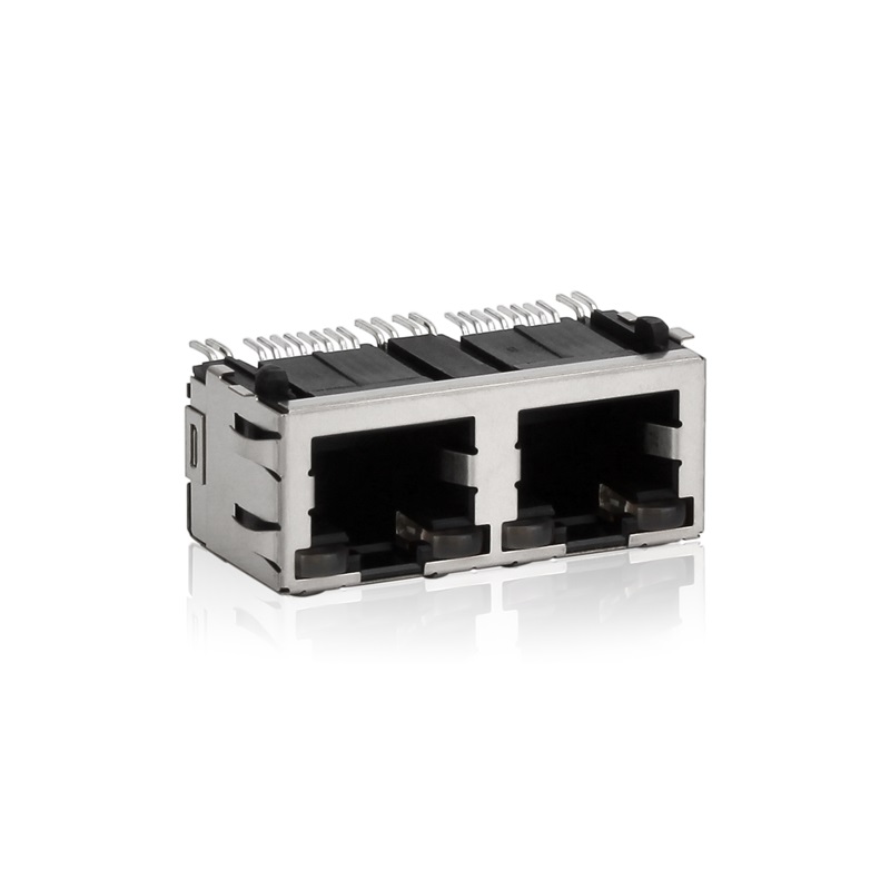 RJ45,1X2, LED, Защитный кожух