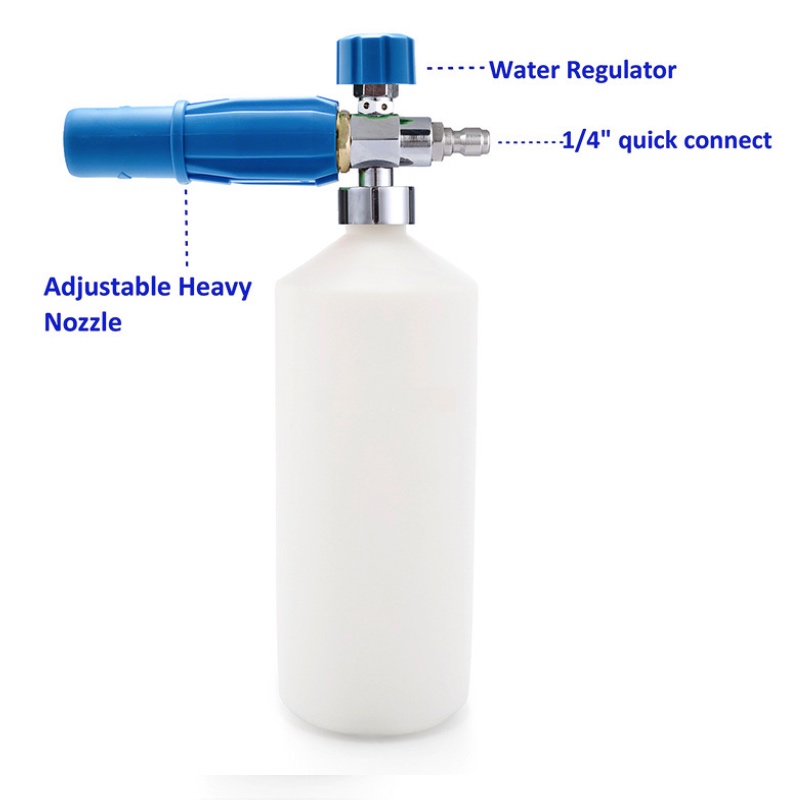 Пенная пушка Snow Foam Lance Мойка высокого давления для автомойки Быстросъемный Регулируемый штуцер 1\/4 дюйма