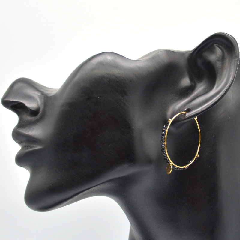 Круглые серьги, бусины, этнический стиль, ретро, ​​богемный стиль, круглые серьги, женский стиль, звездный богемный стиль, кулон, ф...