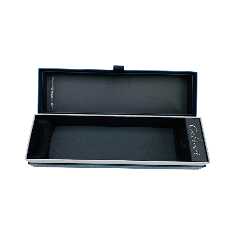 Темно-синяя подарочная коробка для вина, подарочная коробка для шампанского, роскошная и элегантная