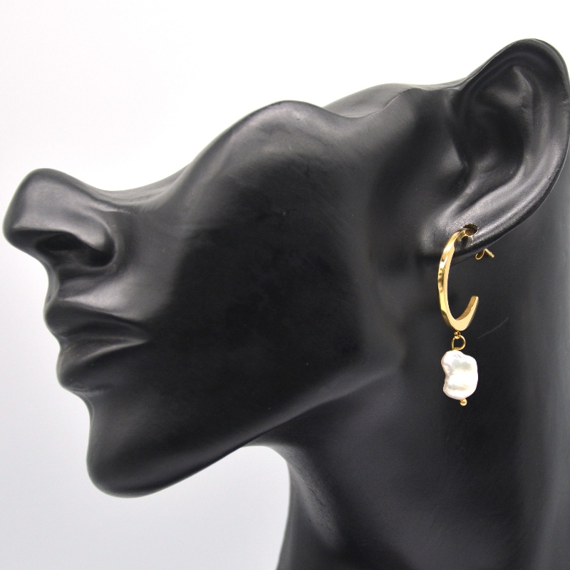 Простые серьги с имитацией жемчуга, золотые серьги-подвески в форме буквы C, женские длинные серьги-подвески, ювелирные изделия, К...