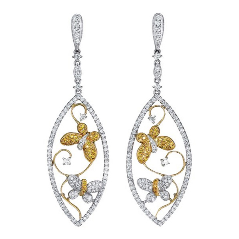 женские лиственные рамы уникальная бабочка подвеска серьга бабочка крыло бриллиант мозаика мода насекомое подвеска серьги летн...