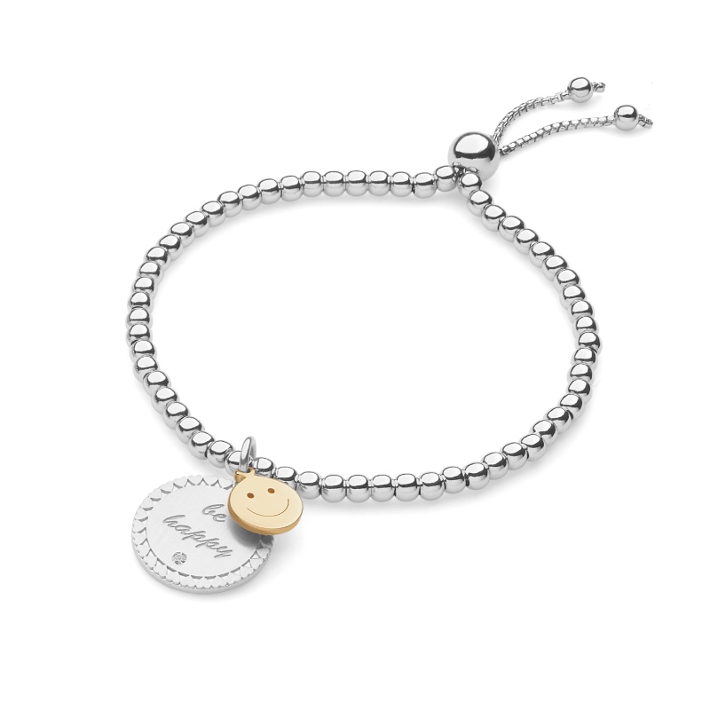 Женский европейский и американский стиль милый простой улыбающийся браслет из нержавеющей стали с подвижной застежкой Китайска...
