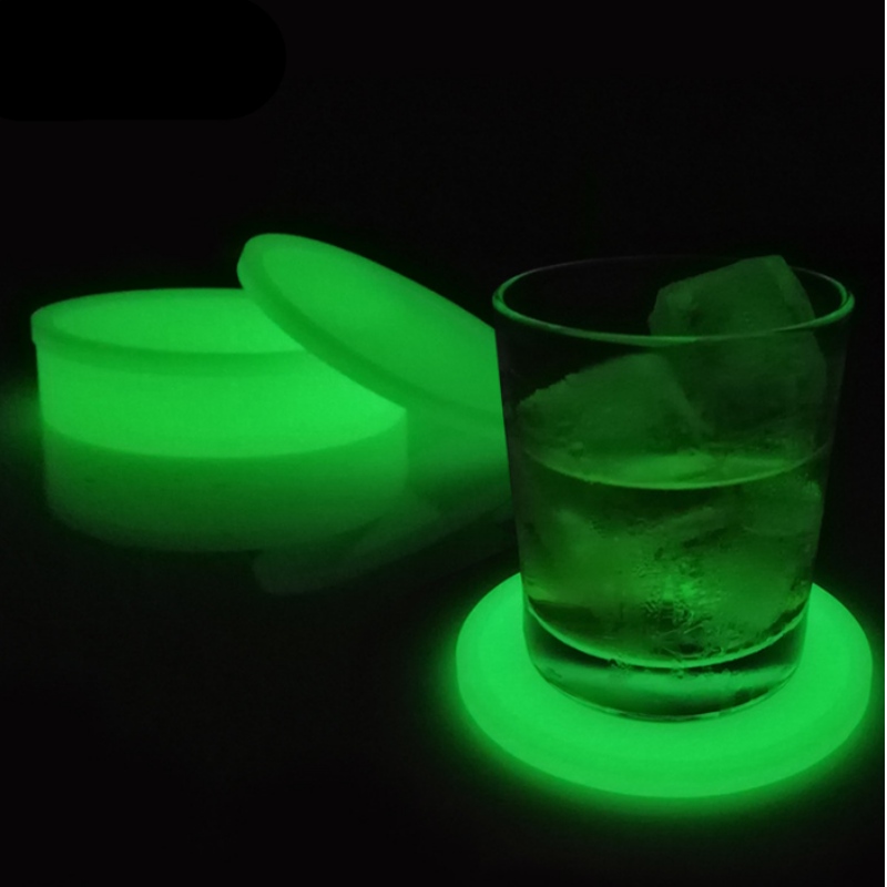 10 круглых толстых светящихся подставок