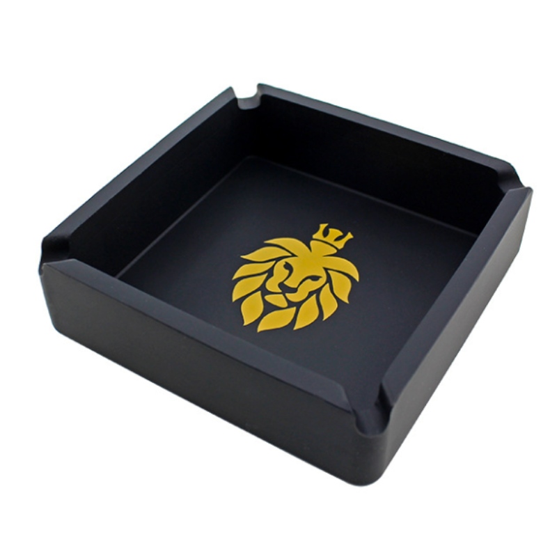 Большая квадратная пепельница с принтом