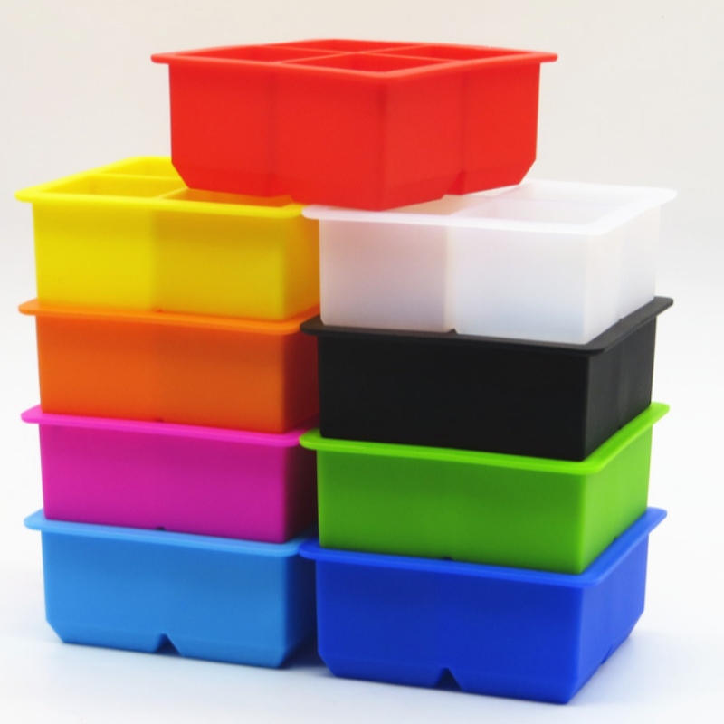 Силикагель 4-сетка решетка для льда 4-связная квадратная форма для силикагеля 4-луночная квадратная коробка для аксессуаров Короб...