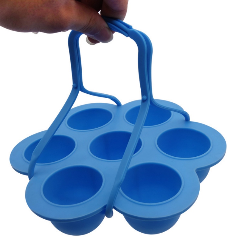 Ручка коробки для пищевых продуктов для аксессуаров из силикагеля с 7 отверстиями, силиконовая форма для торта, решетка для льда