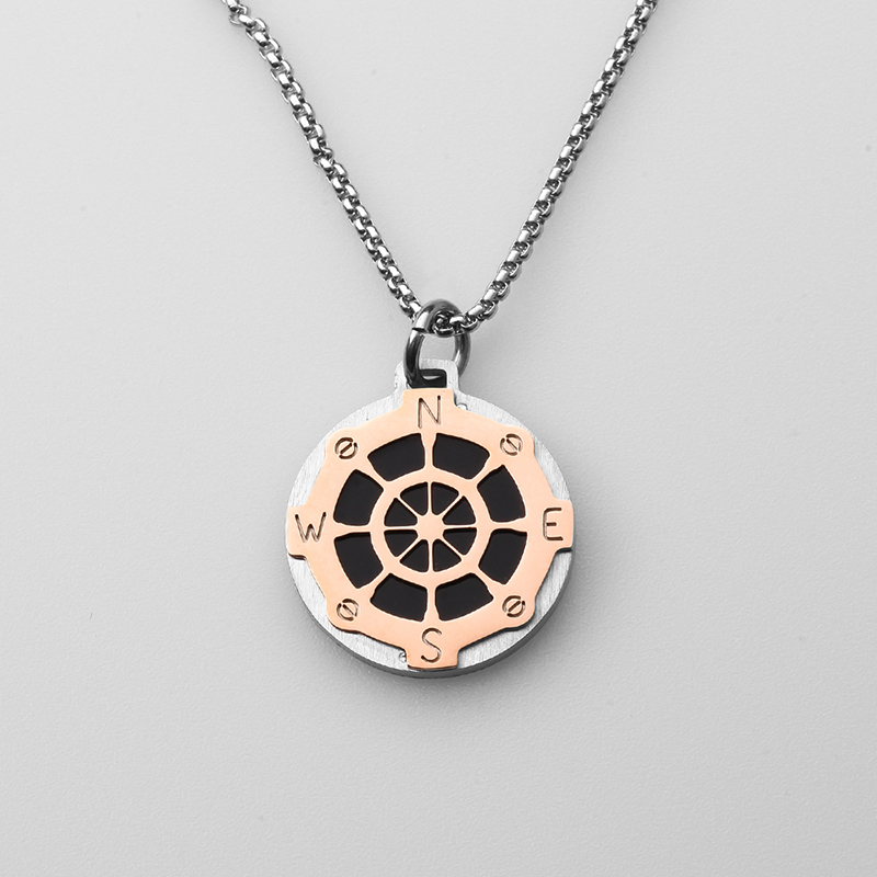 Ювелирные изделия из нержавеющей стали в итальянском стиле, подвеска с ветровым якорем, мужское ожерелье, сделанное в китае