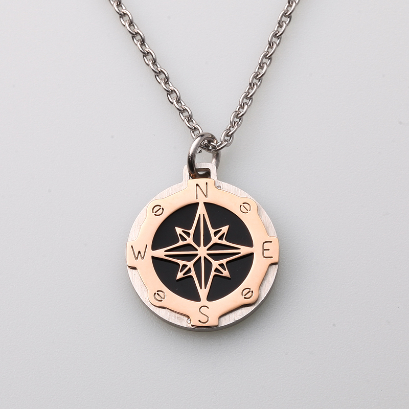 Ювелирные изделия из нержавеющей стали в итальянском стиле, подвеска с ветровым якорем, мужское ожерелье, сделанное в китае