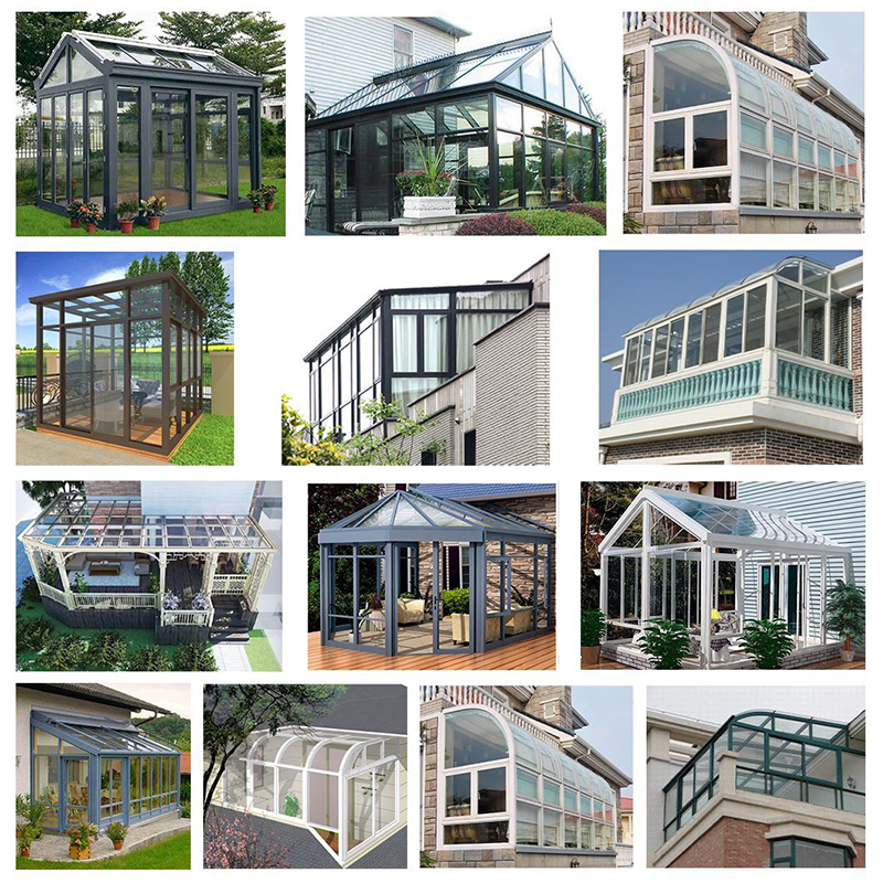 Новый дизайн высокого качества Lowes Sunrooms стекло теплица новый алюминиевый дизайн теплоизоляция стекло дневной ванны алюминий сол...